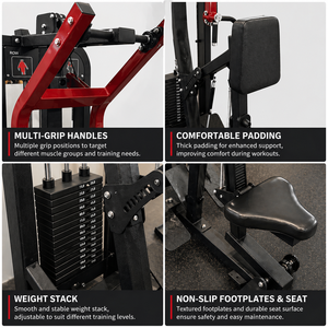 Máquina de remo con mango ajustable SK, equipo de gimnasio comercial con selector para desarrollo de músculos pectorales y dorsales, unidad de entrenamiento de fuerza - Product Image 4