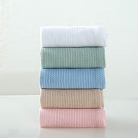 Couverture pour bébé en coton filé à 100% anneaux tissages cellulaires thermiques classiques respirants naturels