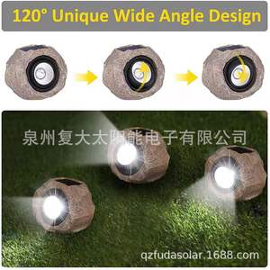 Lampe solaire en résine LED pour jardin extérieur, avec double couleur, angle réglable, autoportante, résistante à l'eau - Product Image 5