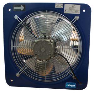 Ventilador axial de placa de pared cuadrada HJEM 30 M4, acero galvanizado, impulsor de aluminio, motor de polo sombreado IP42, montado en la pared - Product Image 1