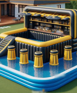 Toboggan gonflable de bar à louer Toboggan de jeux extérieur Toboggan gonflable de parc Toboggans aquatiques gonflables à double voie - Product Image 5