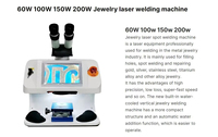 Mini petite machine de soudage par points laser de bijoux en or argenté à fibre Ipg 200w