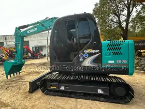Schlussverkauf Kobelco sk 75 sk 60 sk55 Janpan MiNi gebrauchter hydraulischer Raupenbagger 7 Tonnen gebrauchter Bagger