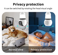 Caméra ampoule WiFi Tuya 4MP pour la sécurité domestique, audio bidirectionnel, détection de mouvement PIR humain, vision nocturne couleur, IP PTZ Cloud
