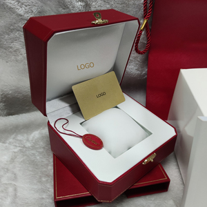 Wholesale Luxury <b>Red</b> Brand Watch Box Set Complete Watch Packaging with Gift Bag Card & Certificate Custom Logo Watch Gift Box - Product Image 4