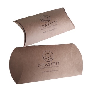 Caja de Papel Kraft para ropa, embalaje de producto de embalaje para toallas de playa y natación, ecológico, con estampado personalizado - Product Image 1