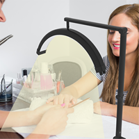 Lampe à ongles LED Lampe de table avec arc de bureau Lampe à anneaux pour salon de beauté Éclairage de manucure pour salon de tatouage des ongles