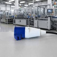Prise industrielle CEE femelle 32A 3 pôles 230V monophasée bleue IP44, coupleur extérieur résistant aux intempéries, prise et coupleur pour appareils 32A