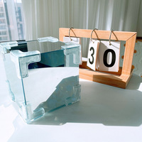 Miroir de nuit cube de tulipe fait à la main 21 fleurs bricolage miroir de tulipe lampe de nuit décor de chambre à coucher pour adolescentes maman veilleuse unique