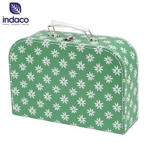 Wholesale New Born Baby Paper <b>Suitcase</b> <b>Stitch</b> Finish Cardboard <b>Suitcase</b> Boxes 3 Sets for Children - Product Image 5