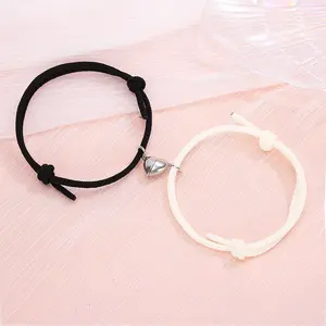 Magnetic Couples Bracelets Mutual Attraction Couple Bracelet Best Friend Matching Heart Magnet Bracelets Set