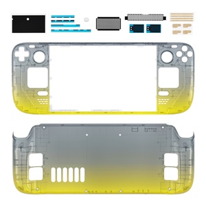 EXtremeRate Gradient <b>Black</b> Yellow Replacement Housing Shell Case Custom <b>Console</b> Cover for Steam Deck LCD <b>Console</b> - Product Image 2