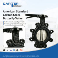 Válvula de Mariposa Clase 150 WCB de Acero al Carbono con Brida RF, Neumática, Exd IP67, Triple Excéntrica, Sellado Metálico, para Agua, Petróleo y Químicos