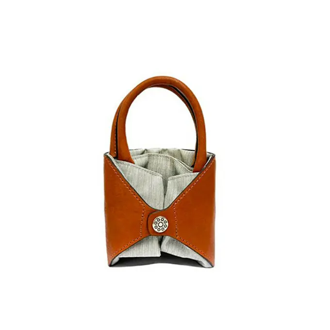 Tas tangan Logo kustom tas bahu nilon wanita dengan saku Liner tas belanja nilon Tote harian kapasitas besar dengan kulit