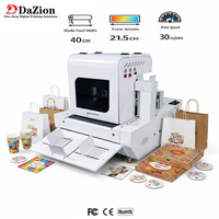 Impresora de Inyección de Tinta Digital DZ-400 de Una Sola Pasada con Tinta a Base de Agua para Impresión de Logotipos en Bolsas de Papel, Cajas de Papel, Cajas de Pizza, Servilletas