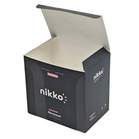 Caja de Embalaje Cosmético Plegable, Ecológica y Biodegradable, con Laminado Mate, Fabricada en China, Kit de Maquillaje Negro