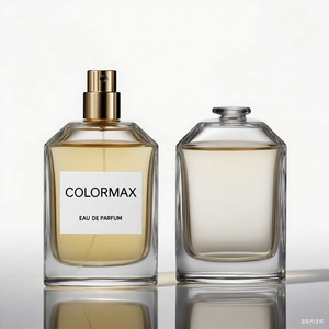 Botella de Perfume de cristal negro mate personalizada 30ml 50ml 100mL tapa de madera engarzada redonda vacía botella de Spray de Perfume con caja - Product Image 4