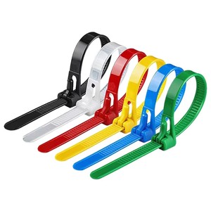Attache-câble réglable et <span class=keywords><strong>réutilisable</strong></span> 4,8*150mm, attaches-câbles en nylon - Product Image 1