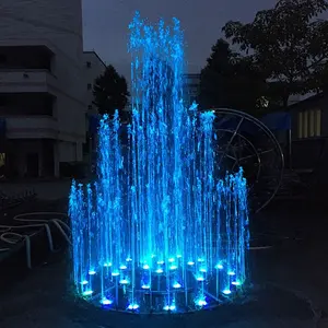 Home outdoor garden lake small stainless steel musical water dancing fountain
