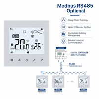 Thermostat de chauffage au sol électrique numérique SS210F, application Tuya, Alexa, Google Assistant, 2/4 tuyaux flexibles pour hôtel, appartement