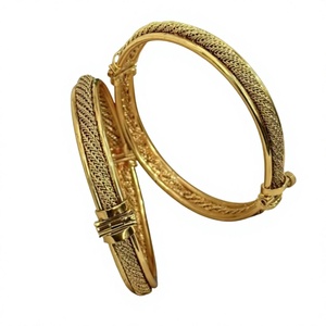 Traditional Wear Trendy Gold Plated Matte Beautiful Look Two <b>Set</b> OF <b>Bangles</b> Stylish Openable <b>Bangles</b> for Women For Wedding Wear - Product Image 2