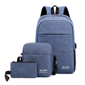 Ensemble trois pièces Style coréen nouveaux hommes femmes voyage en plein air <span class=keywords><strong>sac</strong></span> à dos décontracté école affaires <span class=keywords><strong>ordinateur</strong></span> portable <span class=keywords><strong>sac</strong></span> pour étudiant - Product Image 1