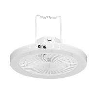 Ventilateur de camping solaire télécommandé 2-en-1 avec lampe LED, lanterne de tente 3600mAh rechargeable, ampoule d'urgence portable - Vente en gros usine