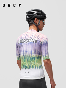 GRC Primavera Verano CMYK Jersey de <span class=keywords><strong>Ciclismo</strong></span> de Manga Corta Transpirable de <span class=keywords><strong>Lana</strong></span> de Secado Rápido para Bicicleta de Montaña Fabricantes - Product Image 3