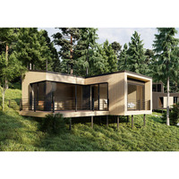 Petite maison en verre modulaire de style moderne de luxe entièrement personnalisée Maison préfabriquée en conteneur Petites maisons Cabane de bâtiments de jardin