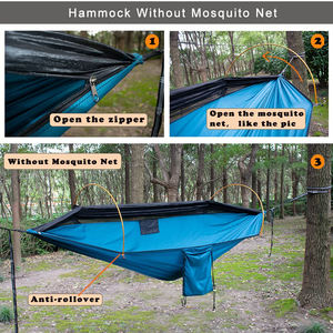 मच्छर के जाल के साथ पेशेवर शिविर, हल्के पोर्टेबल डबल हैममॉक, 230 टी नायलॉन हैममॉक - Product Image 6
