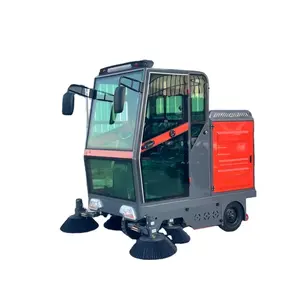 LJL-2000A Full Closed Electric Auto-Dumping Big Street Sweeper Superior Quality Car road Ride on Road Floor Sweeper