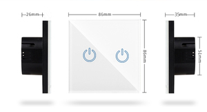Cảm ứng ánh sáng chuyển đổi cảm biến EU tiêu chuẩn Tempered Crystal Glass bảng điều chỉnh 4 colorpower 1 Gang 1 cách <span class=keywords><strong>220V</strong></span> Tường Đèn Thiết bị chuyển mạch trên Off - Product Image 6