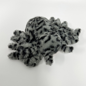 Peluche de Araña Gris Novedoso, Diseño Único con Rayas, Araña de Peluche Suave y Acogedora, Regalo para Todas las Edades, Adorno para el Hogar - Product Image 2