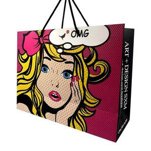 Hot Selling <b>Cheap</b> Recycled Carrier Handbag Custom Logo Paper <b>Bag</b> - Product Image 3