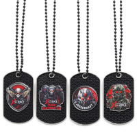 Pendentif Collier Plaque Militaire Personnalisée pour Hommes en Métal, Logo Gravé 2D 3D, Émail Souple, Lettre ou Devise, Personnalisable par les Fabricants