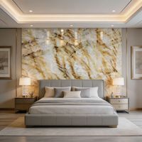 Dalles de marbre naturel de luxe en jade, assemblables, avec élégantes veines dorées, pour mur d'accentuation de hall d'hôtel, fond de mur, décoration de comptoir de cuisine