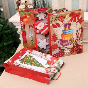 Venta al <span class=keywords><strong>por</strong></span> <span class=keywords><strong>mayor</strong></span> Festival Feliz <span class=keywords><strong>Navidad</strong></span> personalizado compras impresas bolsa <span class=keywords><strong>de</strong></span> <span class=keywords><strong>regalo</strong></span> Kraft Natural reciclado embalaje bolsa <span class=keywords><strong>de</strong></span> papel para <span class=keywords><strong>regalo</strong></span> - Product Image 3