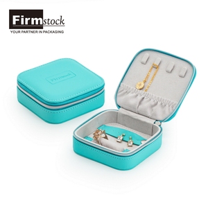 Portable PU Leather Velvet Travel Jewelry Box Ring Earrings Jewelry Storage Organizer Case