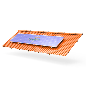 10KW năng lượng mặt trời hệ thống năng lượng mặt trời mái ngói gắn kết cấu trúc Bảng điều khiển năng lượng mặt trời gắn quang điện mái ngói - Product Image 5