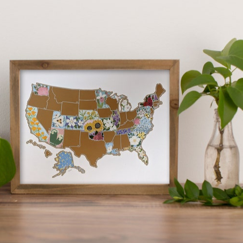 Высококачественная прочная портативная Карта путешествий с цветами США постер американский