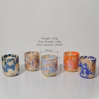 Bougie parfumée artisanale en verre à imprimé léopard de luxe, parfum à l'huile, décoration d'intérieur, vente en gros