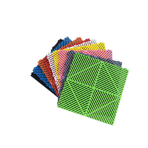 Dalle de sol pour garage, atelier de lavage de voitures, carrelage de garage à emboîtement en PP, pont 40*40*1.8cm, antidérapant pour magasin de détail de voitures - Product Image 1