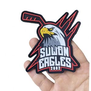 No Minimum MOQ Custom 3D Soft PVC logo Heat Press Embossed Rubber Silicone Hook and Loop PVC <b>Patch</b> <b>Sew</b> <b>on</b> Rubber <b>Patches</b> - Product Image 3