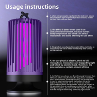 Nouvelle conception 2025 – Piège à insectes électronique portable rechargeable par USB, silencieux et efficace, tue-moustiques et destructeur d'insectes domestiques
