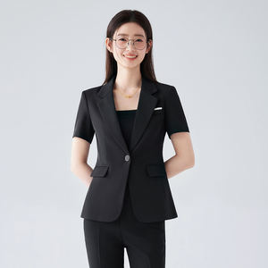 Costume <span class=keywords><strong>professionnel</strong></span> rose pour femme, nouvelle collection été 2026, tenue formelle pour le secteur de la beauté, vêtements de travail pour la réception en esthétique médicale. - Product Image 6