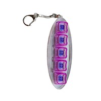 Porte-clés personnalisé avec interrupteur de clavier mécanique à 5 touches, testeur de touches en plastique transparent PC, touches personnalisables multicolores