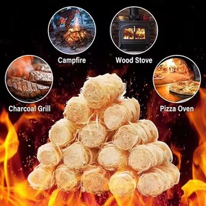 <span class=keywords><strong>Allume</strong></span>-<span class=keywords><strong>feu</strong></span> en laine de bois naturelle SUNRICH, écologiques, imperméables, à allumage rapide, durée de combustion de 8 à 10 minutes, pour barbecue, cuisson et pâtisserie - Product Image 6