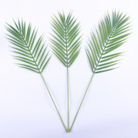 Dekorative Blumen, Kränze und Pflanzen, Grüne Künstliche Areca-Palmblätter, Künstliche Palmenzweige für Party- und Hochzeitsdekoration