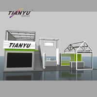 Stand de salon professionnel à deux niveaux TIANYU, système de construction modulaire en aluminium polyvalent, affichage de marque haute visibilité