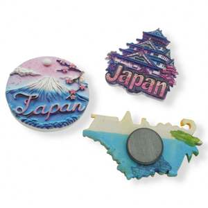 Aimants de réfrigérateur en résine découpés sur mesure avec logo personnalisé, souvenirs touristiques 3D de villes et pays - Product Image 6